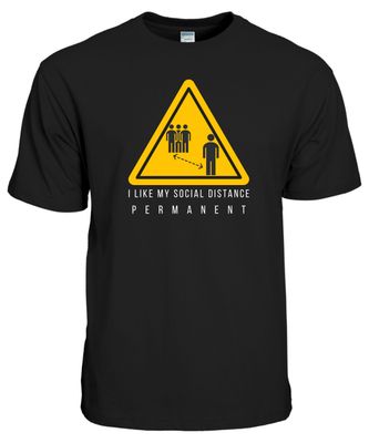 &quot;I Like My Social Distance Permanent&quot; – Funny Introvert T-Shirt
