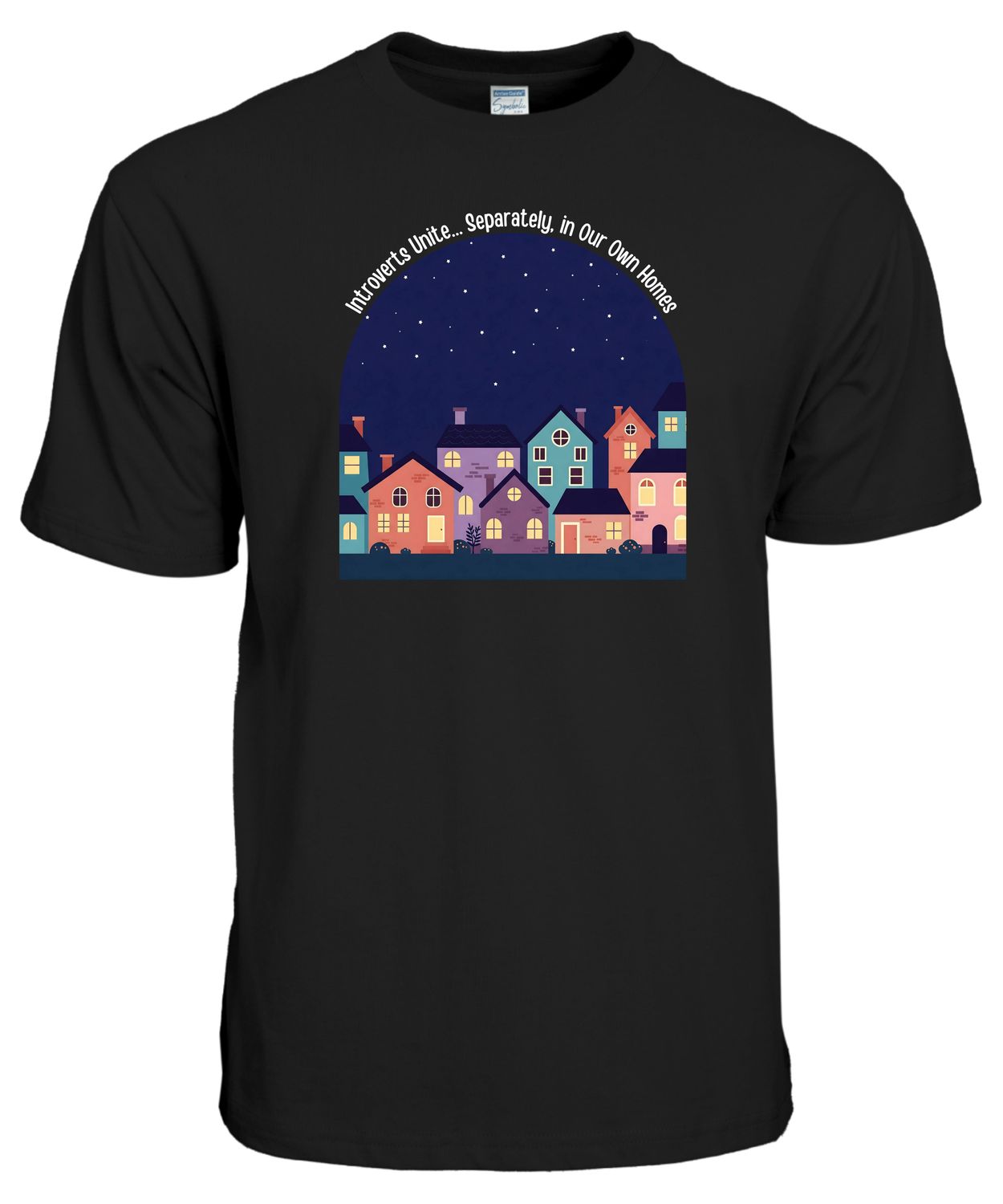 Introverts Unite Separately T-Shirt - Cozy Nighttime Homes Tee