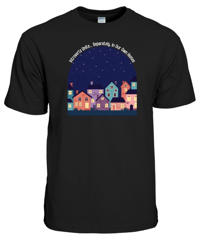 Introverts Unite Separately T-Shirt - Cozy Nighttime Homes Tee
