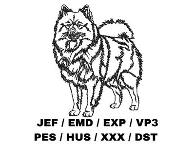 Keeshond Outline - Full Body