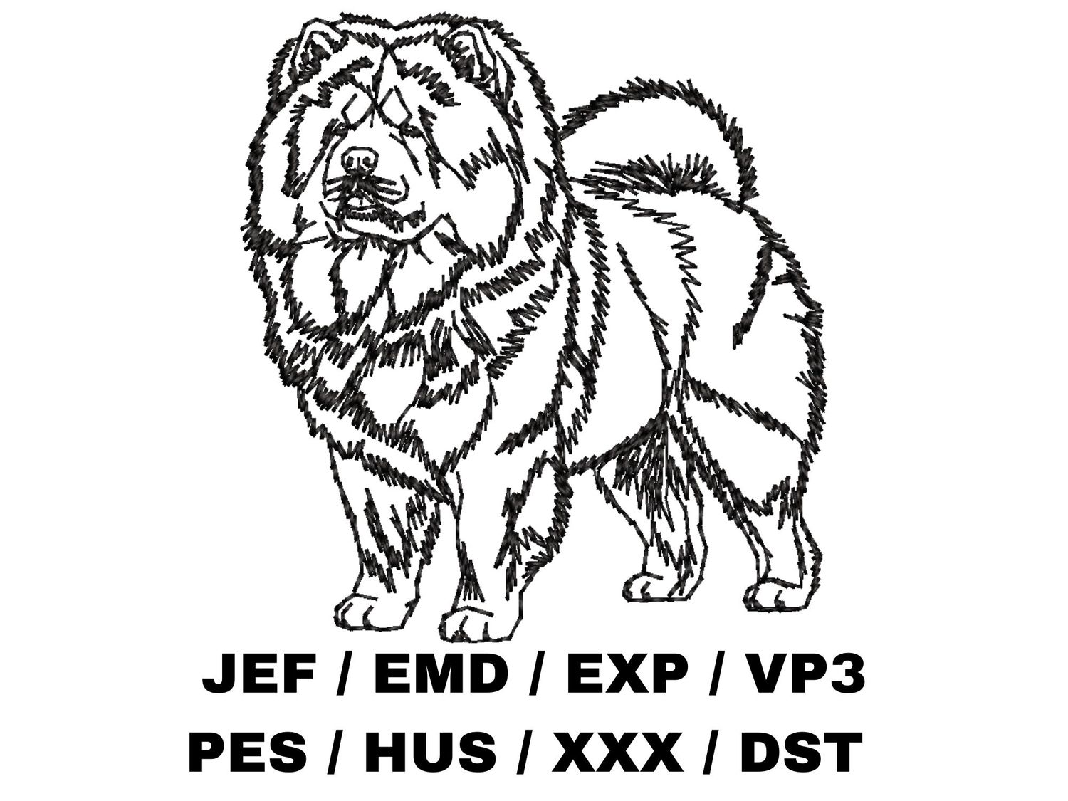 Chow Chow Outline - Full Body