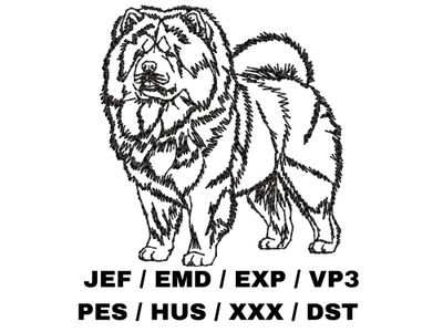 Chow Chow Outline - Full Body