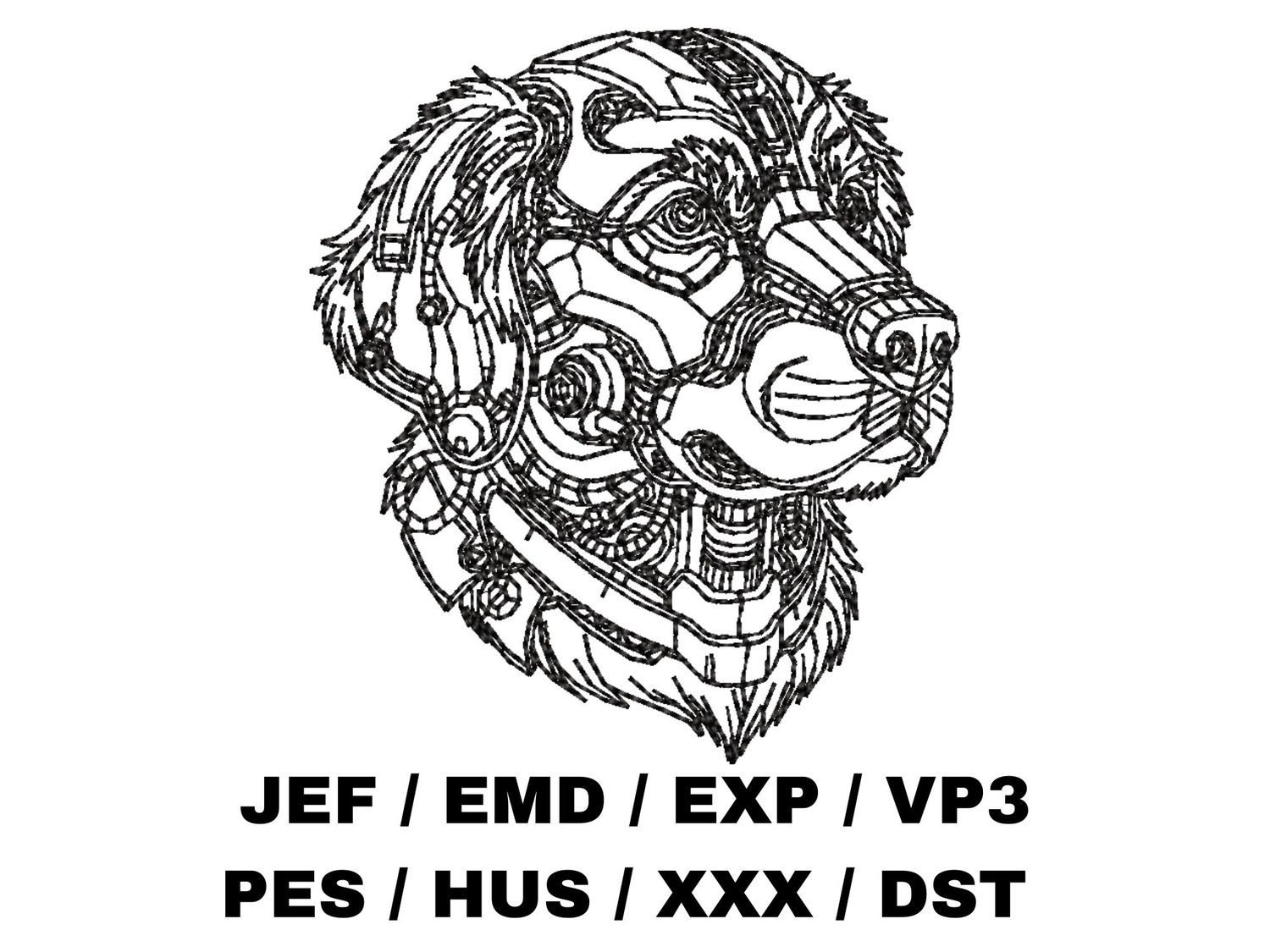 Mechanical Golden Retriever Outline