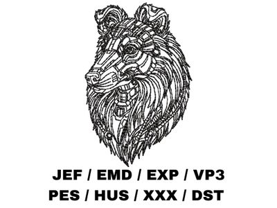 Mechanical Shetland Sheepdog Outline