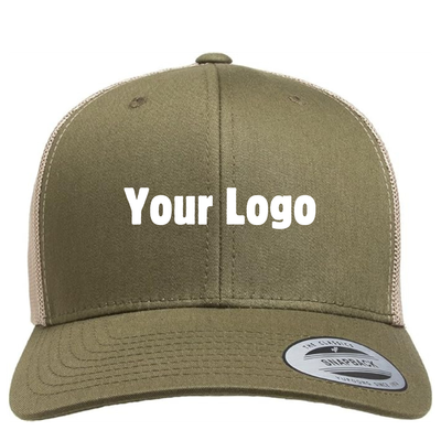Personalized Trucker Hat - Moss/Khaki