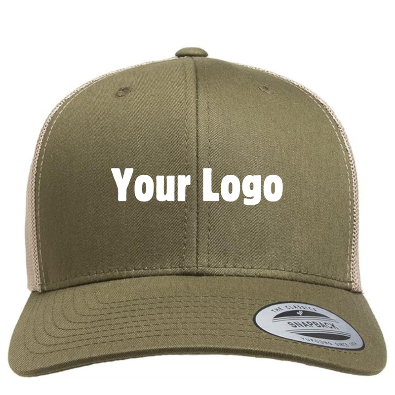 Personalized Trucker Hat - Moss/Khaki