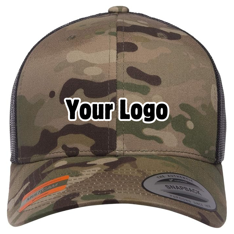 Personalized Multicam Retro Trucker Cap - Multicam
