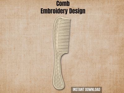 Cover graphic with a textured background highlighting the Barber Comb embroidery design.