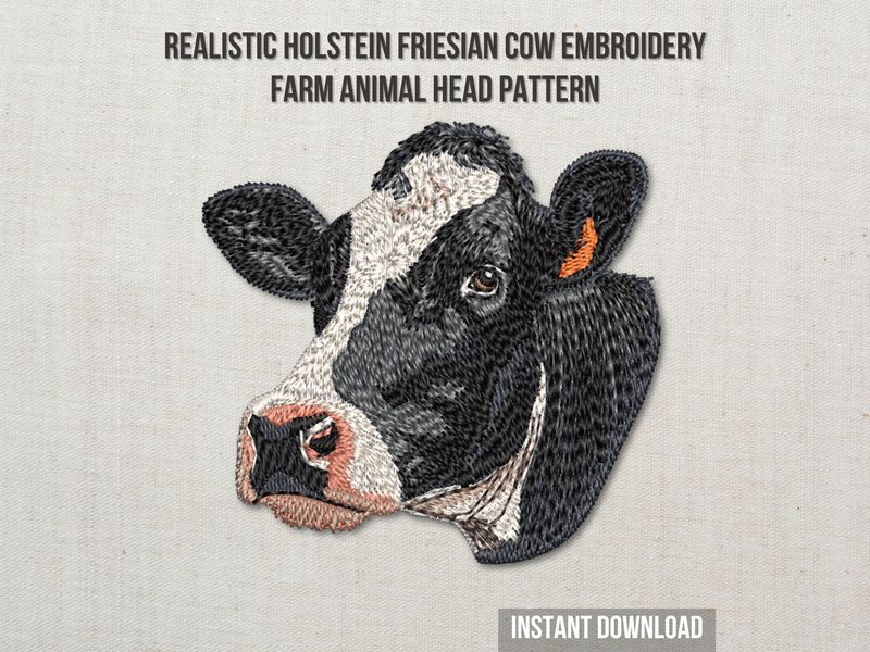 Dairy Cow Head - Holstein Friesian