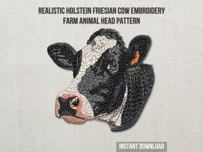 Dairy Cow Head - Holstein Friesian