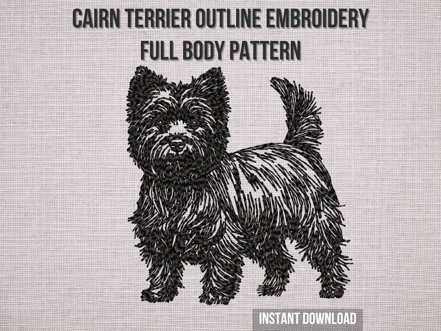 Cairn Terrier Outline - Full Body