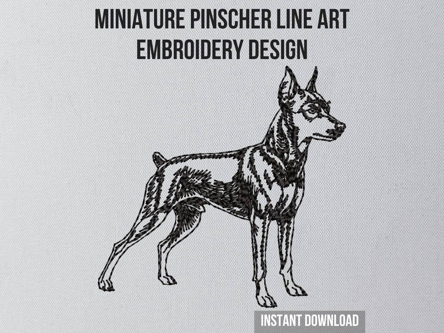 Miniature Pinscher Outline - Full Body