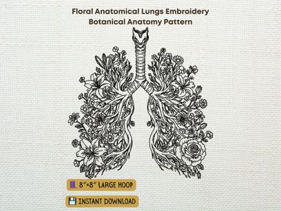 Lungs of the Forest | Artistic Floral Lungs Sketch