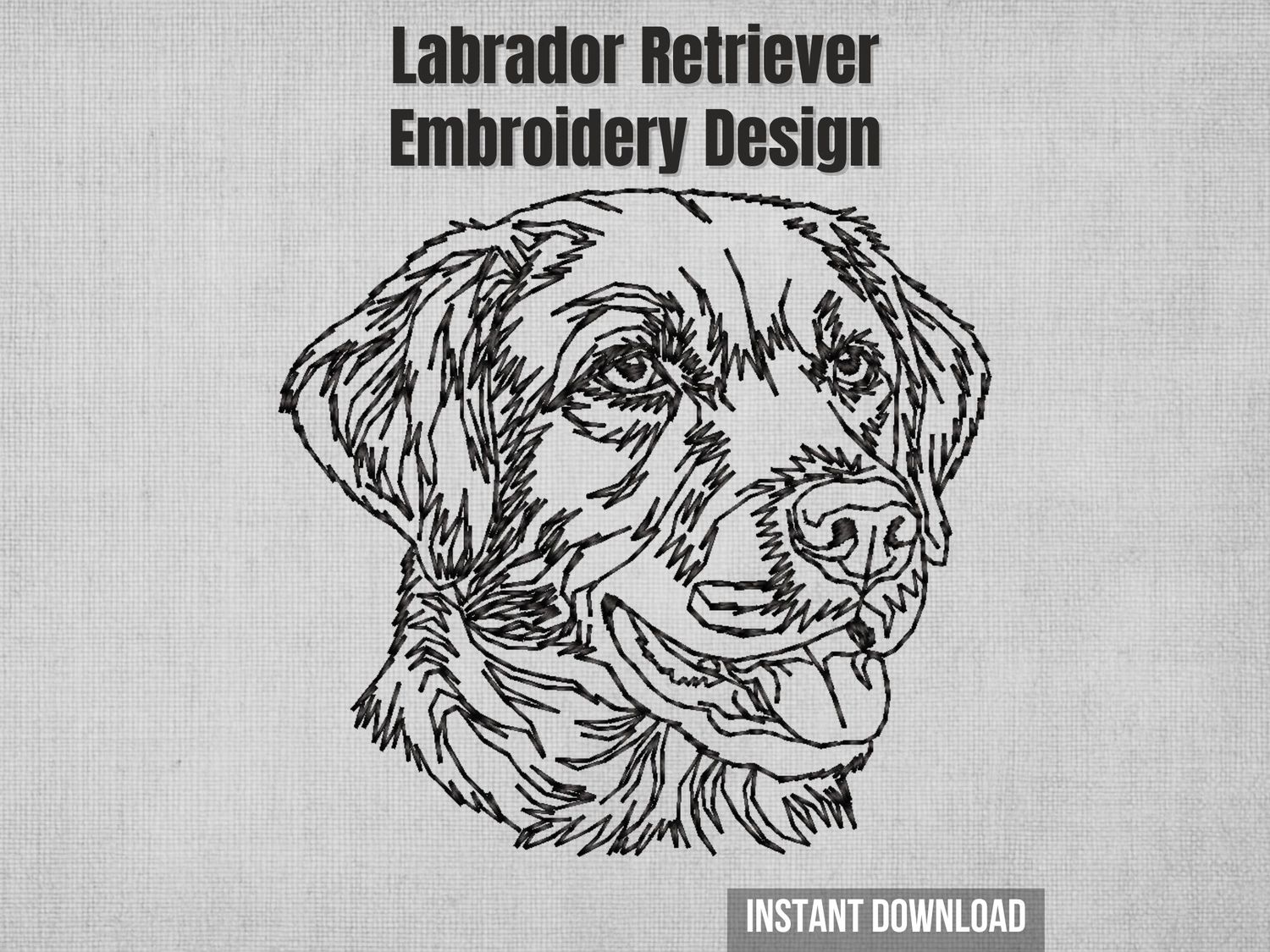 Labrador Retriever 29 Outline - Tongue Out