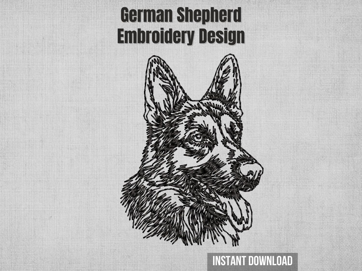 German Shepherd 18 Outline
