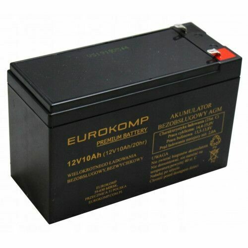 Akumulator AGM 12V10Ah EUROKOMP Akumulator AGM 12V10Ah EUROKOMP