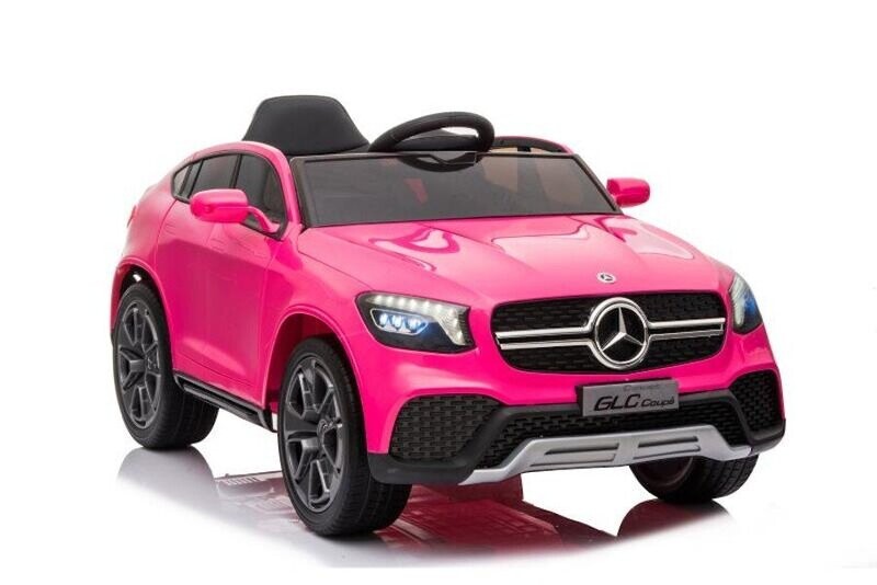 Kinderfahrzeug - Elektro Auto "Mercedes GLC" - lizenziert - 12V Akku,2 Motoren+ 2,4Ghz+Ledersitz+EVA-Pink