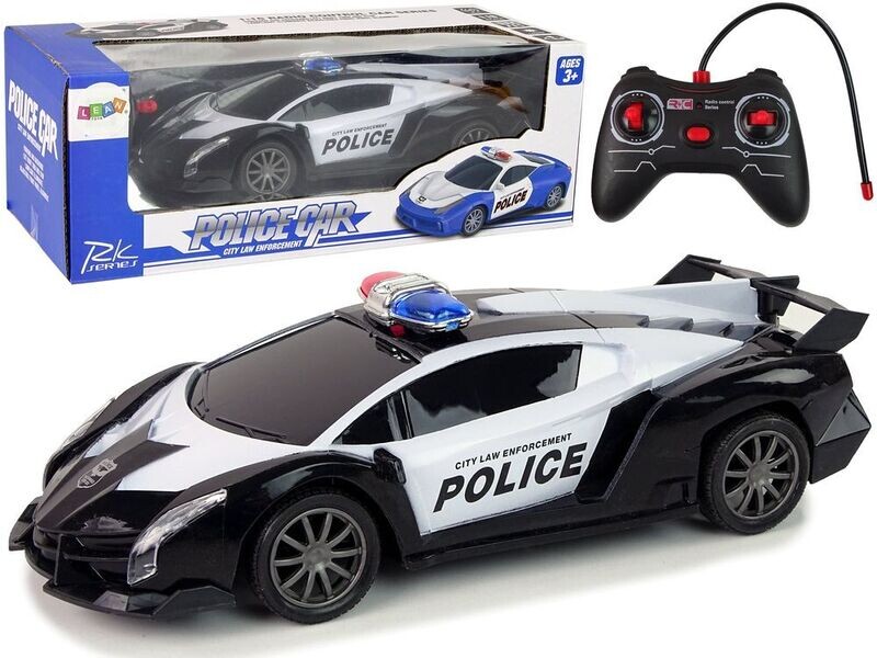 Polizei-Rennwagen Polizeifahrzeug 1:16 LED Lichter Ferngesteuert FARBE SCHWARZ Polizei-Rennwagen Polizeifahrzeug 1:16 LED Lichter Ferngesteuert FARBE SCHWARZ