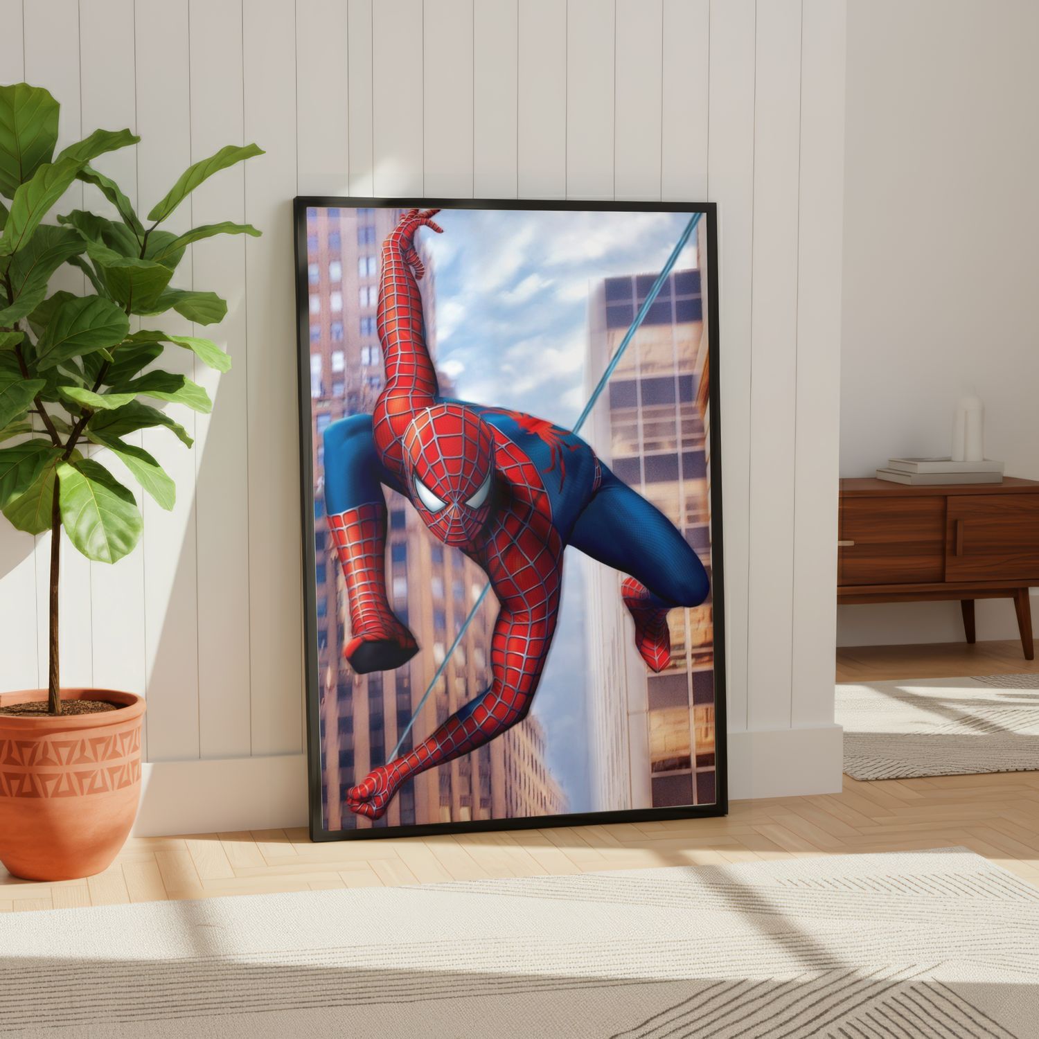 Spiderman in the air