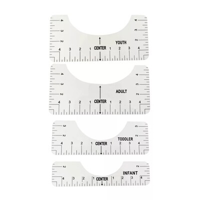 4 pc T-shirt Alignment Ruler