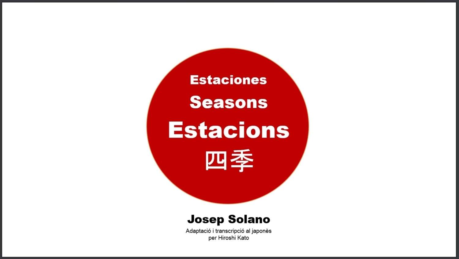 Estacions · Seasons · Estaciones · 四季  - Edició digital