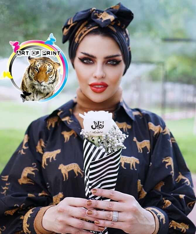 الورد المطبوع بالحبات للتوزيع