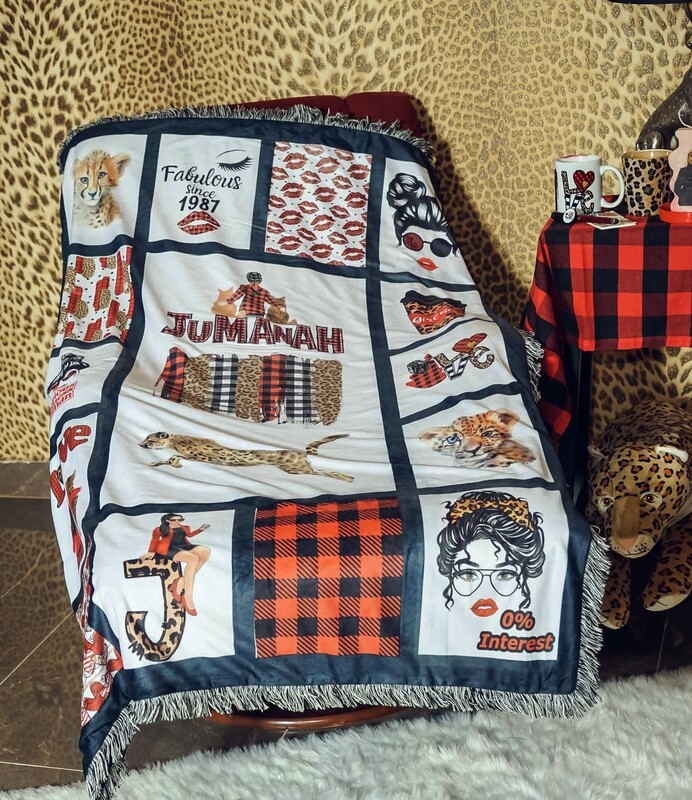 printed throw اللحاف المطبوع