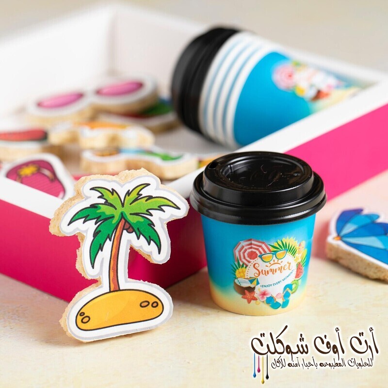 علبه الشاليه بسكوت واكواب