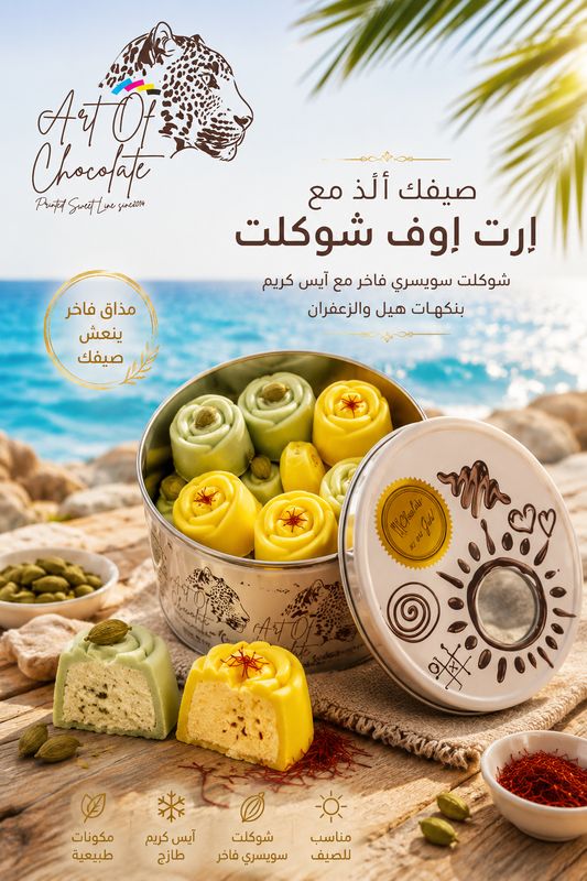 ورد الايس كريم هيل وزعفران