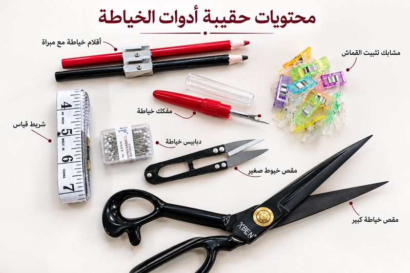 حقيبة الادوات الاساسية للخياطة