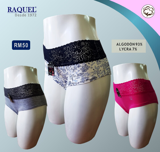 Panty Raquel Cachetero Encaje RM50 Caja x3 Und - Talla S