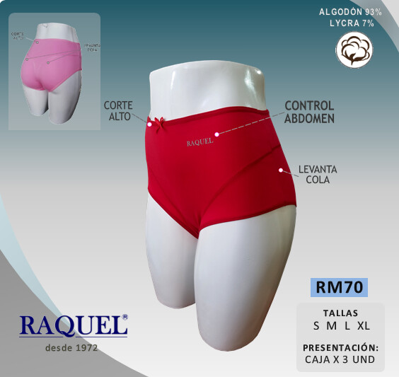 Panty Raquel Control RM70 con Levanta Cola Caja x3 Und - Talla M