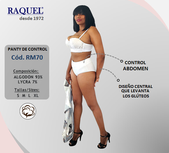 Panty Raquel Control RM70 con Levanta Cola Caja x3 Und - Talla S