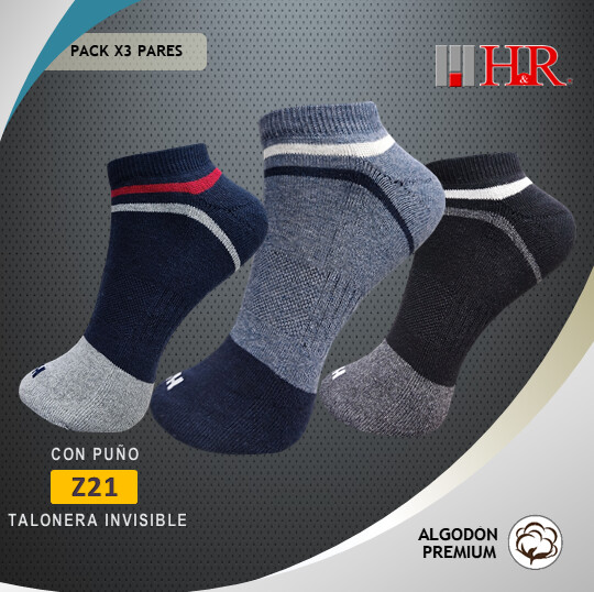 Media H&R Z21 - Pack x3 Pares Caña Invisible