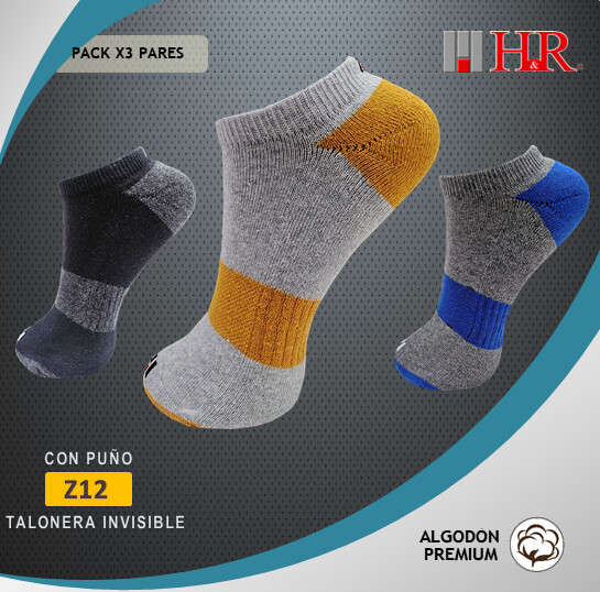Media H&R Z12 - Pack x3 Pares Caña Invisible