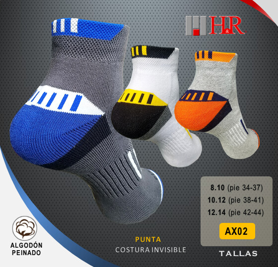 Media H&amp;R AX02 - Pack x3 Pares - C. Obscuros