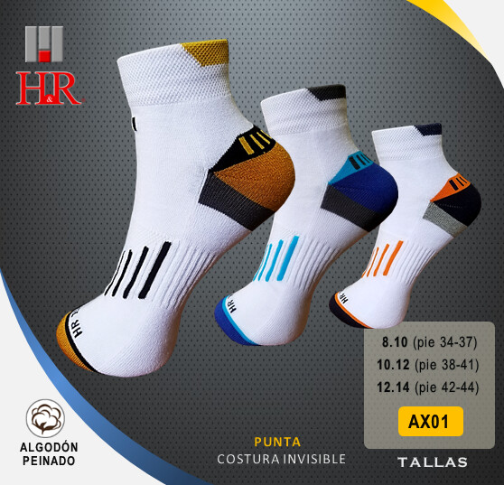 Media H&amp;R AX01 - Pack x3 Pares - F. Blancos