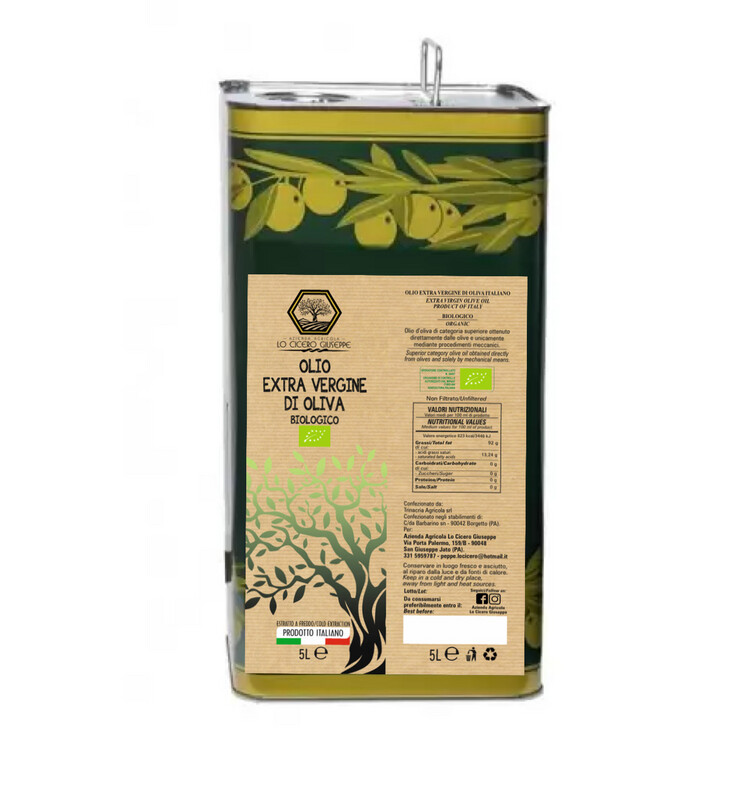 Olio Extra Vergine D&#39;Oliva Biologico 5 L
