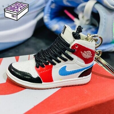 Portachiavi Air 1 Black Red Swoosh Blue