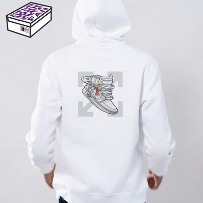 Off Grey - Felpa con cappuccio