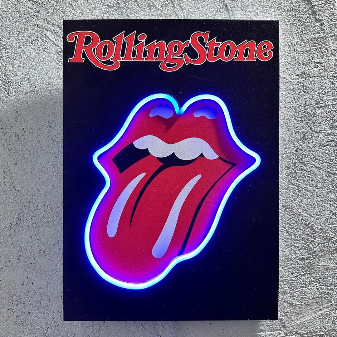 Rolling Stxxx - Quadretto con Led