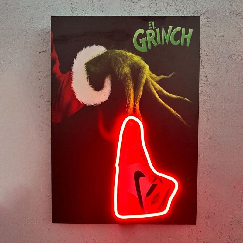 Air Christmas Green - Quadretto con Led