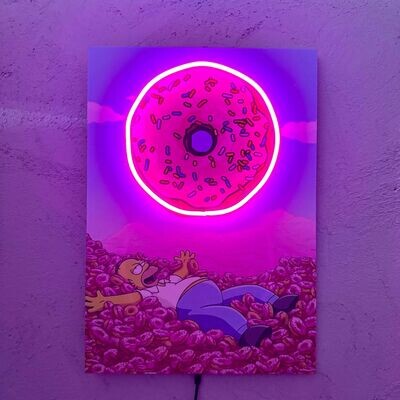 Donuts - Quadretto con Led (disponibile in RGB)