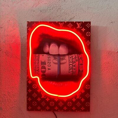 Girl Money - Quadretto con Led Girl Money - Quadretto con Led