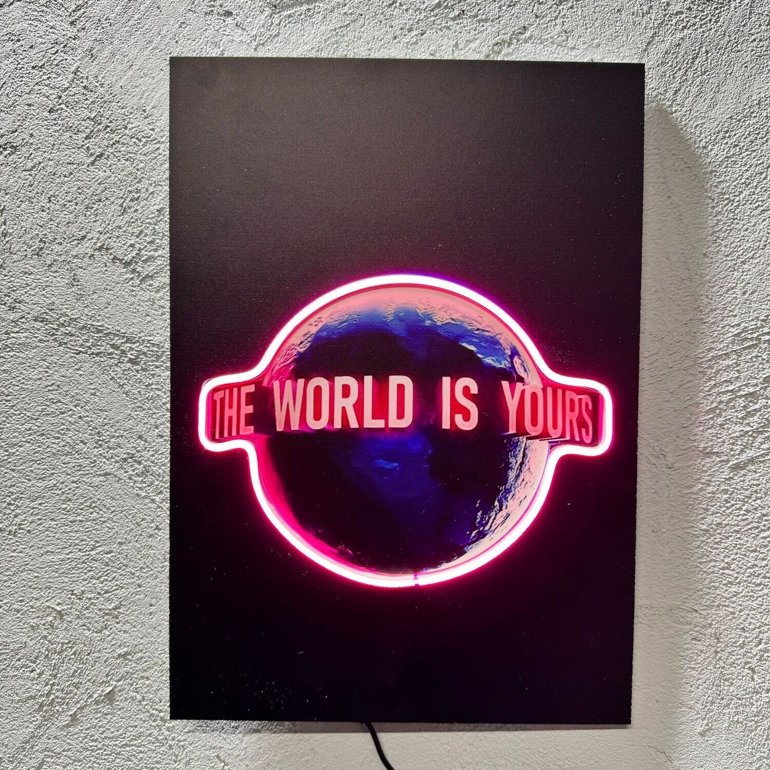 The world is yours - Quadretto con Led (disponibile in RGB)