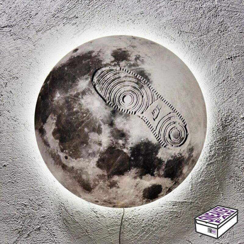 Moon - Quadretto con Led (disponibile in RGB)