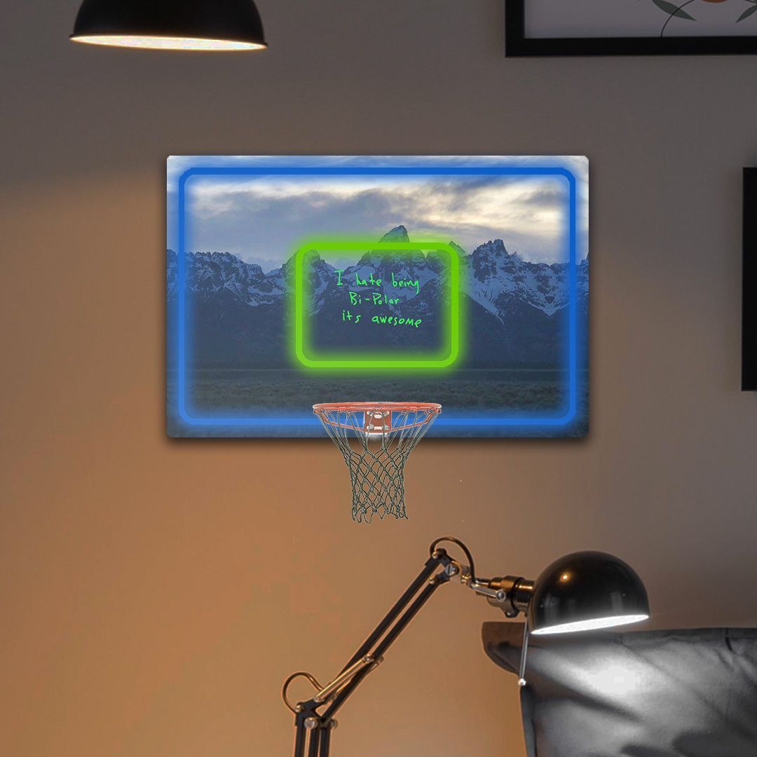 Mountains - Canestro con neon led