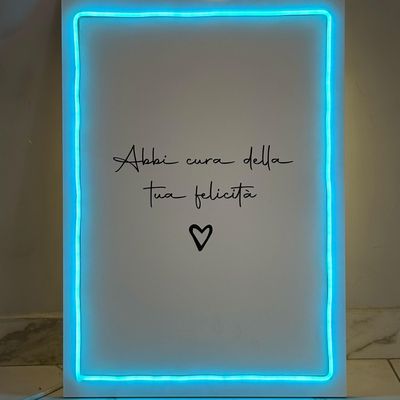 Abbi cura della tua felicità - Quadretto con Led Abbi cura della tua felicità - Quadretto con Led