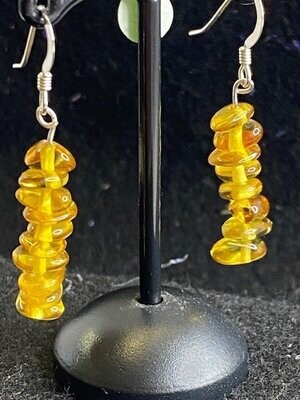 Baltic Amber earrings with 925 silver posts