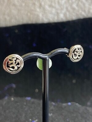 925 silver Om Earrings